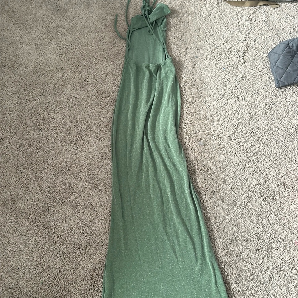 sage sparkling dress extra small